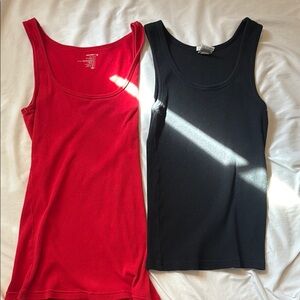 Old Navy Red and Black Tank Tops